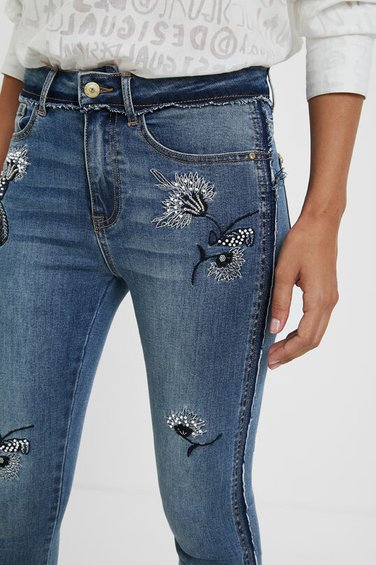 Side Embroidered Floral Jeans For Women With High Waist Pants For Women Plus  Size Skinny Floral Jeans Vintage 4XL Stretch Embroidery Denim 201223 From  Lu003, $27.54
