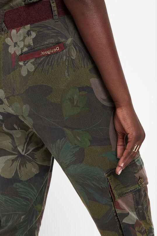 DESIGUAL Floral Tencel™ cargo trousers in Jungle Design